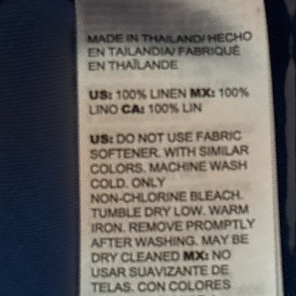 CHICO’S linen button down shirt, 3/4 sleeves, royal blue oversized sz small - Picture 5 of 5